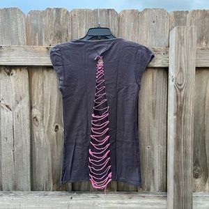 open back Rock and Roll girl graphic